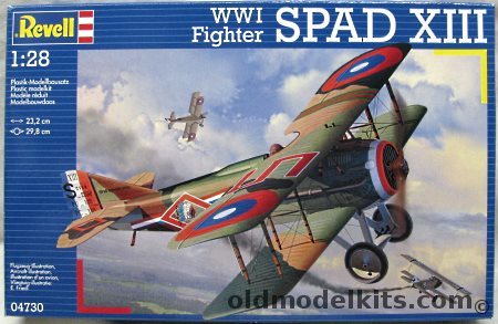 Revell 1/28 Spad XIII - Capt. R. Soubiran 103rd Aero Squadron USAS France Nov. 1918 / Lt. Long 93rd Aero Sq USAS France Oct. 1918, 04730 plastic model kit